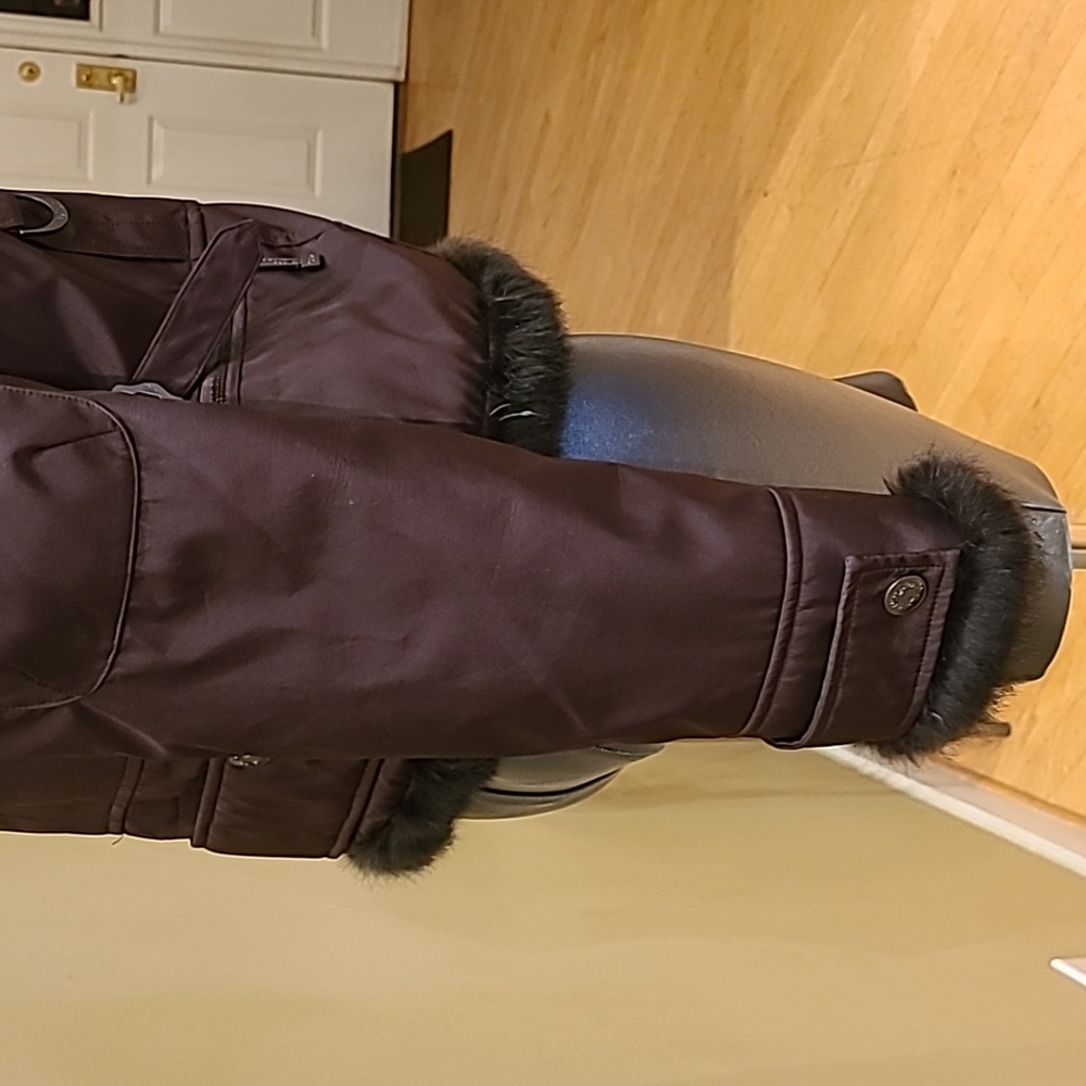 Christian Dior Vintage Winter Jacket in Chestnut Brown with Fur Trim size 40 / 8 - Picture 7 of 15